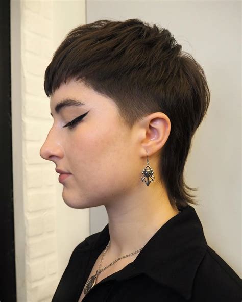 modern mullet women|modern mullet for older women.